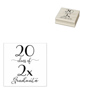 Class of 2025 Graduate Modern Typography Rubber Stamp