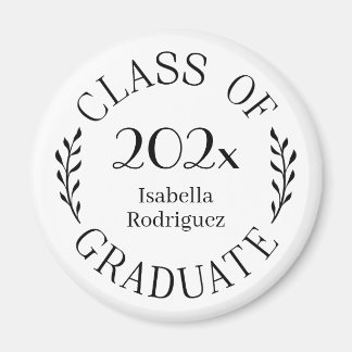 Class of 2025 Graduate Name Elegant Typography Magnet
