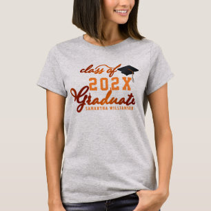 Class of 2025 Graduate Orange Graduation T-Shirt