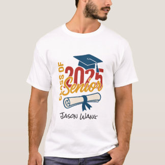 Class Of 2025 Graduate Personalized Graduation T-Shirt