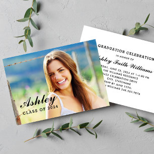 Class of 2025 Graduate Photo Graduation Party Invitation