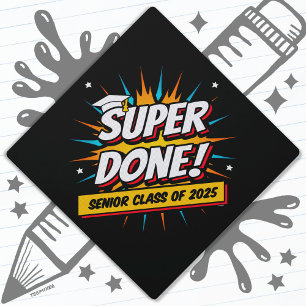 Class of 2025 Graduate Super Comic Senior 2025 Graduation Cap Topper