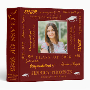Class Of 2025 Graduation 3 Ring Binder