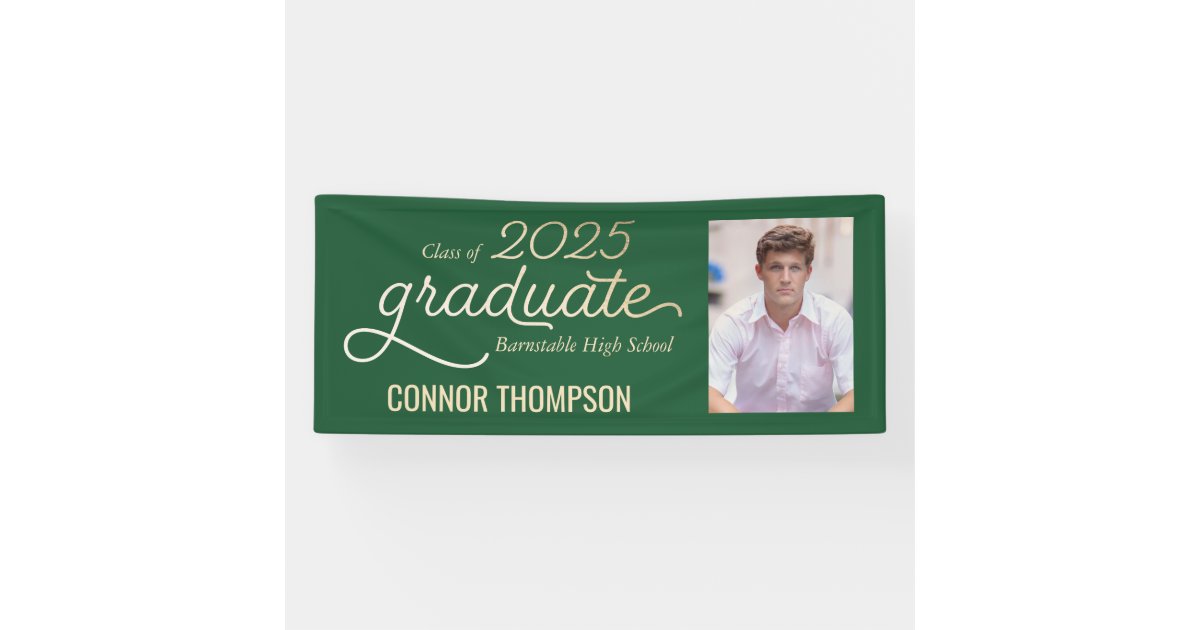 Class of 2025 Graduation Banner with Photo | Zazzle