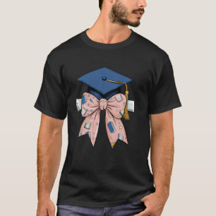 Class of 2025 Graduation Bow Coquette Tassel Senio T-Shirt