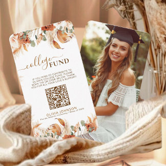Class of 2025 Graduation College Fund QR Code  Enclosure Card