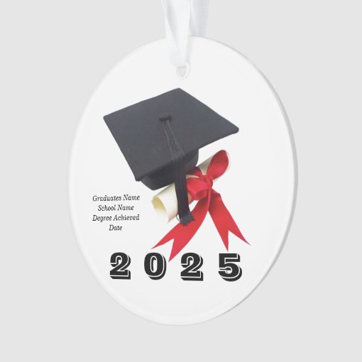 Class of 2025 Graduation Day by Janz Ornament Zazzle