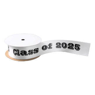 Class of 2025 Graduation Day by Janz White Satin Ribbon