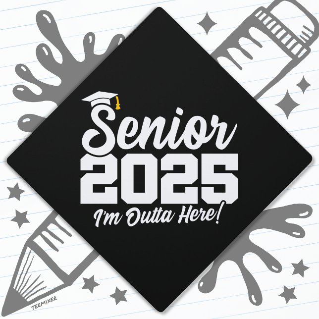 Class of 2025 Graduation High School Senior 2025 Graduation Cap Topper (Creator Uploaded)