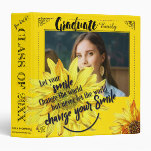 Class Of 2025 Graduation Photo Memories Blue 3 Ring Binder