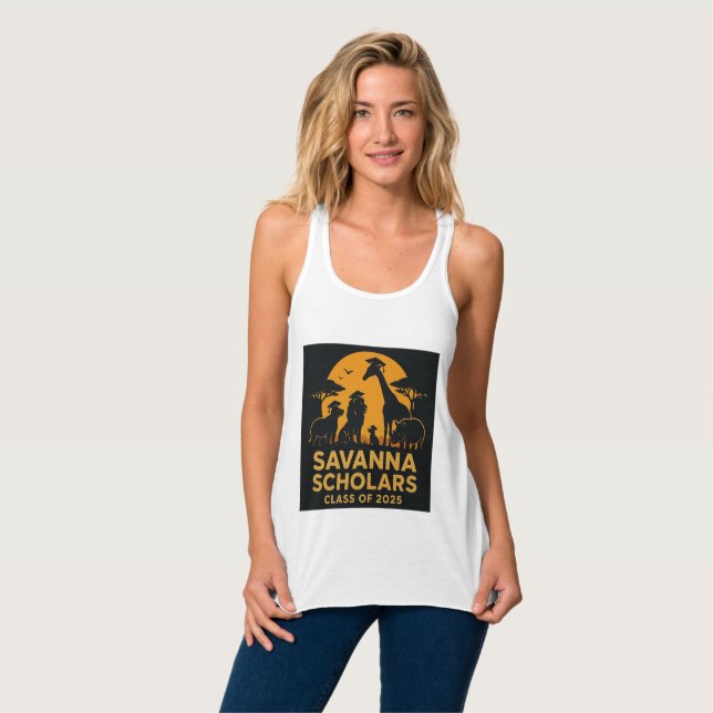  Class of 2025 Graduation Safari Animal Design Tank Top (Front Full)