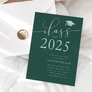 Class of 2025 Green Graduation Party  Invitation