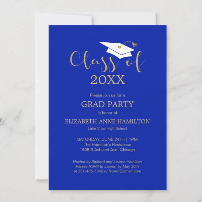 Class of 2025 High School Grad Party Invitations (Front)