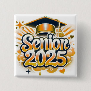 Class of 2025 High School Graduation Senior 2025 Button