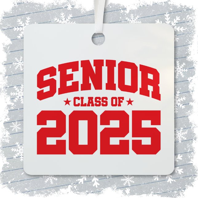 Class of 2025 High School Graduation Senior 2025 Metal Ornament (Creator Uploaded)