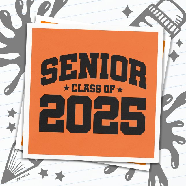 Class of 2025 High School Graduation Senior 2025 Napkins (Creator Uploaded)
