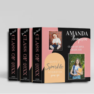 Class Of 2025 Inspirational Quote Photo Graduation 3 Ring Binder