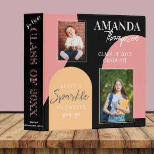 Class Of 2025 Inspirational Quote Photo Graduation 3 Ring Binder