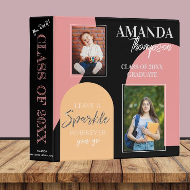 Class Of 2025 Inspirational Quote Photo Graduation 3 Ring Binder (Creator Uploaded)