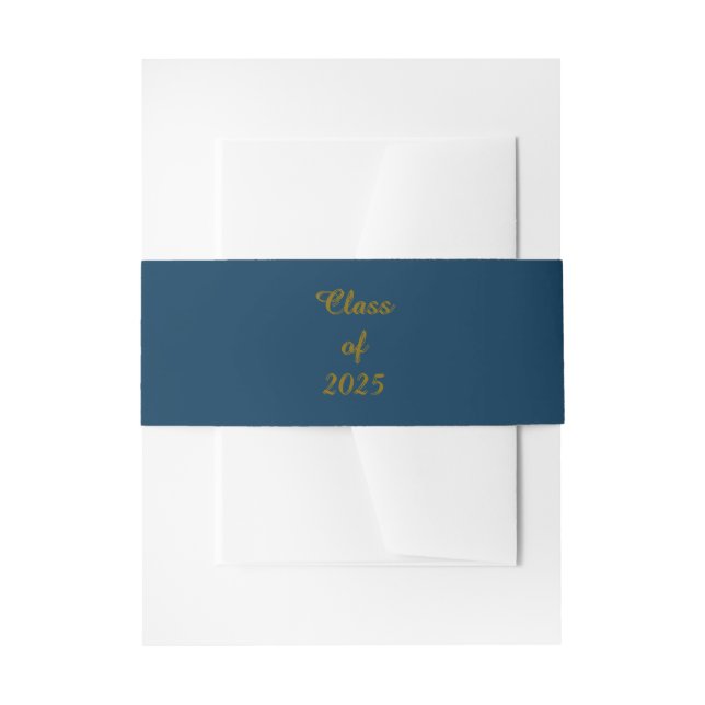 Class of 2025 invitation belly band (Front Example)