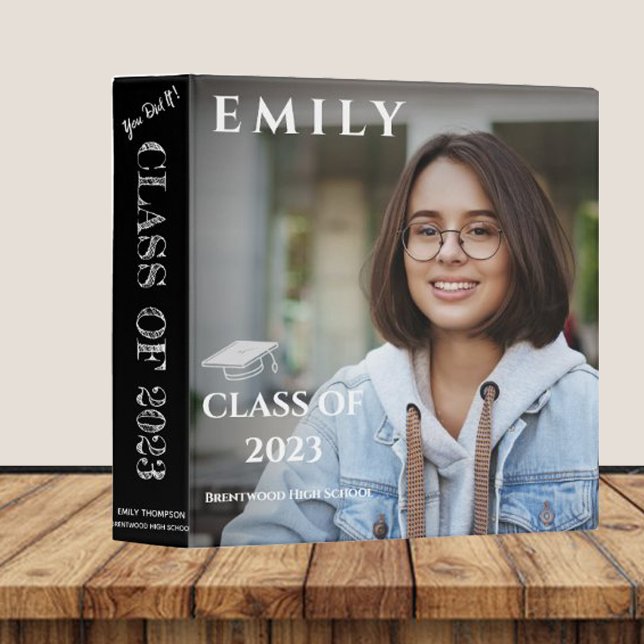 Class Of 2025 Keep Shining Quote Photo Graduation  3 Ring Binder (Creator Uploaded)
