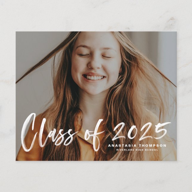 Class of 2025 Lettering Graduation Announcement (Front)