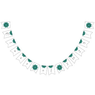 Class of 2025! Mandala in aqua Bunting Flags