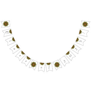 Class of 2025! Mandala in yellow & tan Bunting Flags