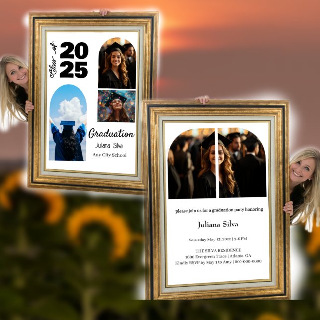 Class Of 2025, Minima Arch Photo Graduation Party  Invitation (#ordernow)