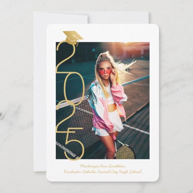 Class of 2025 Modern Graduation Open House Invite (Front)