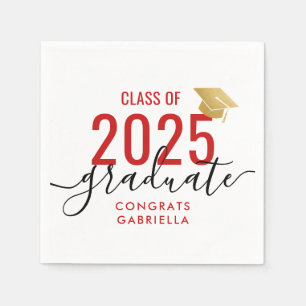 Class of 2025 Modern Graduation Party Napkins