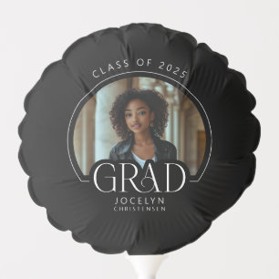 Class of 2025 Modern Photo GRAD Graduation Balloon
