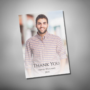 Class of 2025 Modern Photo Graduation Thank You Card