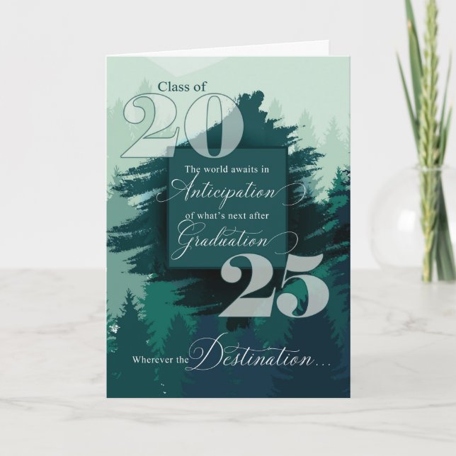 Class of 2025 Mountain Theme Graduation Card (Front)