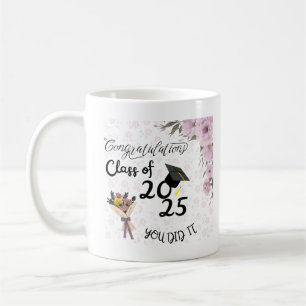 Class of 2025 Mug PNG, Graduation Mug Wrap, Coffee