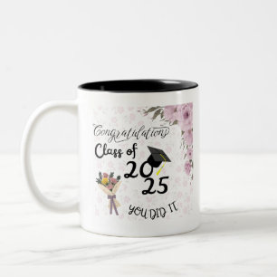Class of 2025 Mug PNG, Graduation Mug Wrap, Coffee