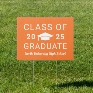 Class of 2025 Orange High School Graduate Sign