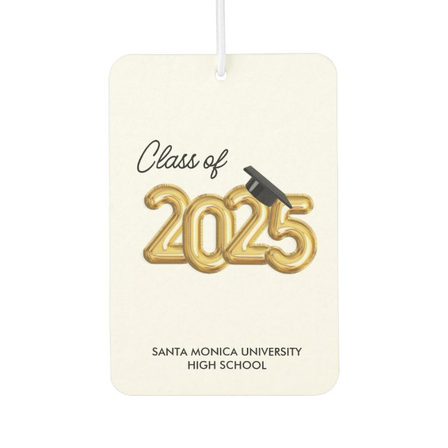 Class of 2025 Personalized Car Air Freshener (Front)