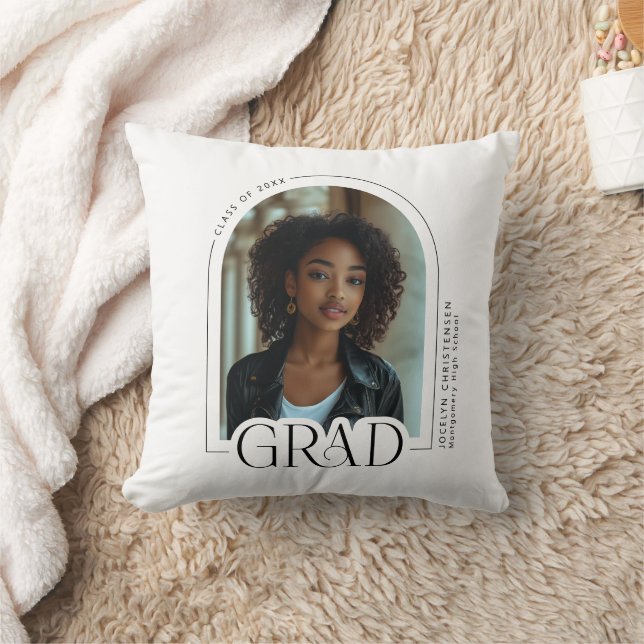 Class of 2025 Photo Graduation Keepsake Throw Pillow (Blanket)