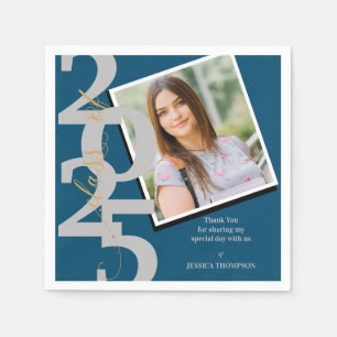 Class of 2025 Photo Graduation Thank You Party Napkins