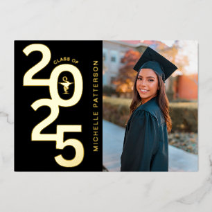Class of 2025 Photo Pharmacy Graduation Foil Invitation