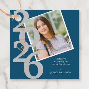 Class of 2025 Photo Thank You Message Graduation Favor Tags