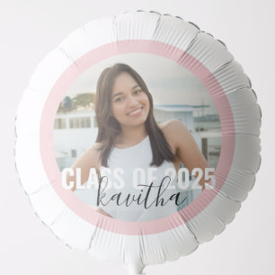 Class of 2025 Pink Personalized Graduation Balloon