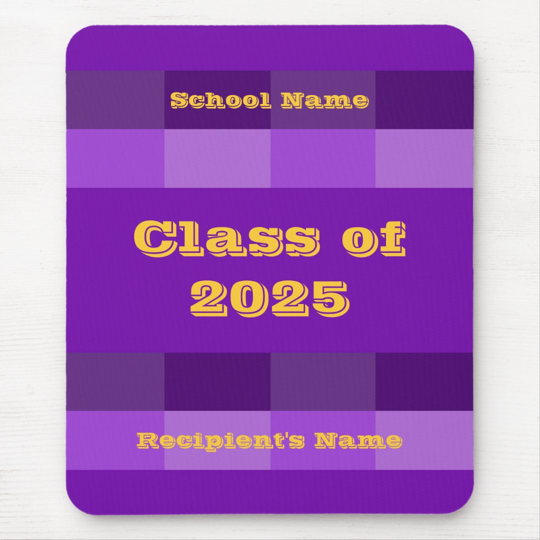 Class Of 2025 Purple And Gold Mousepad By Janz | Zazzle