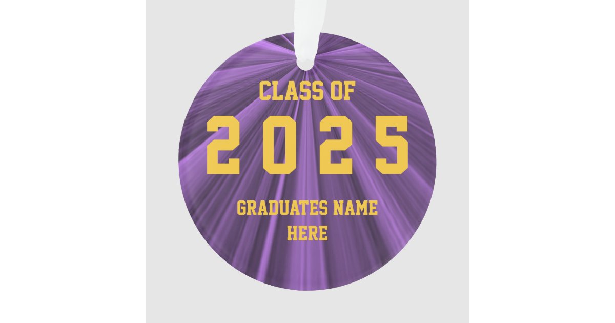 Class of 2025 Purple and Gold Ornament by Janz