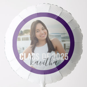 Class of 2025 Purple School Color Graduation  Balloon