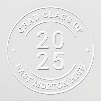 Class of 2025 Round Custom Graduation Year Embosser