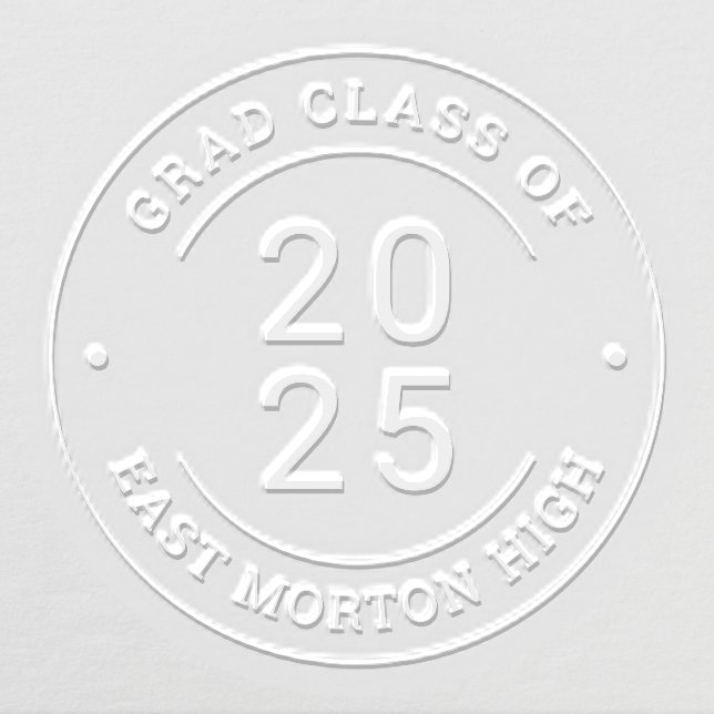 Class of 2025 Round Custom Graduation Year Embosser (Design)