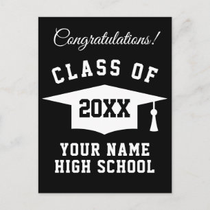 Class of 2025 school graduation congratulations postcard