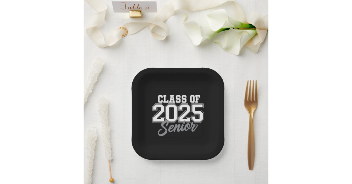 Class Of 2025 Senior Back To School 2025 Vintage Paper Plates | Zazzle